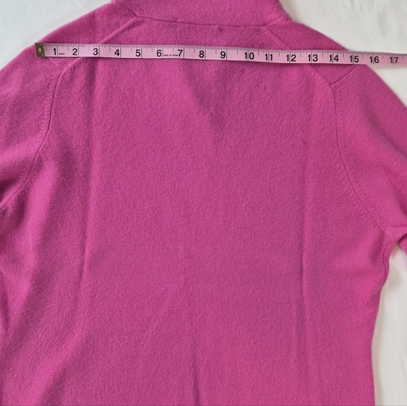 Valerie Stevens 2-Ply 100% Cashmere Shawl Collar Sweater - Bold Pink - Large - Picture 5 of 9